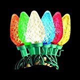 lot 1641 image: Home Accents Holiday Holiday Ornaments & Decor 50-Light LED C9 2-Function Warm White to Multi-Color Changing Light Set TY1190-1415