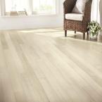 lot 2737 image: Hand Scraped Wire Brushed Strand Woven White 38 in. T x 5-18 in. W x 72 in. L Engineered Click Bamboo Flooring