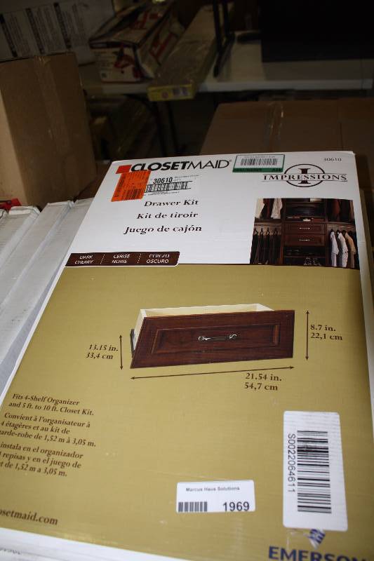 lot 1971 image: ClosetMaid Drawer Kit - Cherry