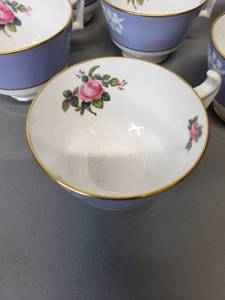 lot 34 image: (6) Spode Bone China Maritime Rose Tea Cups