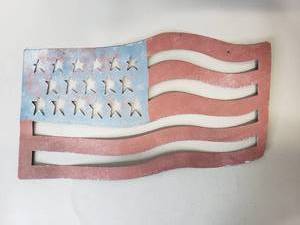 lot 41 image: Tin Flag Decor