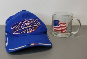 lot 45 image: For Patriotic Dad, Ball Cap & Coffee Mug