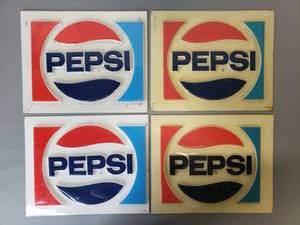 lot 81 image: (4) Pepsi Machine Plastic Inserts 9x11 inch