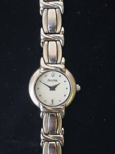 lot 87 image: Bulova Ladies Watch- White Mother of Pearl Face
