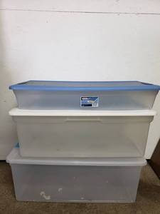 lot 456 image: (3) Plastic Totes