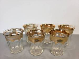 lot 475 image: (6) Vintage Gold Rimmed Glasses