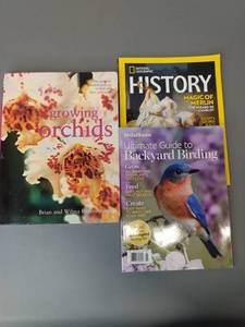 lot 55 image: How to Grow Orchids, Birding & History