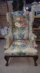 Claw Footed Wingback Chair