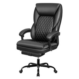 lot 1800 image: BestEra Office Chair, Big and Tall Office Chair Executive Office Chair with Foot Rest Ergonomic Office Chair Home Office Desk Chairs Reclining High Back Leather Chair with Lumbar Support (Black)