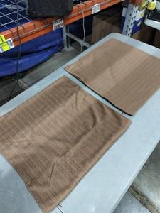 lot 1812 image: Set Of 2 Brown Pillow Covers 21 12In X 20In