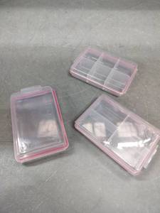 lot 1826 image: Set Of 3 Small Plastic Storage Containers