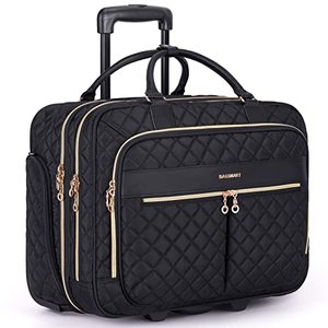 lot 1845 image: BAGSMART Rolling Laptop Bag Women, Briefcase for 17.3 Inch with Wheels Computer Case Work Travel Business