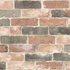 lot 1868 image: NuWallpaper Newport Reclaimed Brick Vinyl Peel And Stick Wallpaper 216-in by 20.5-in 30.75 sq. ft.