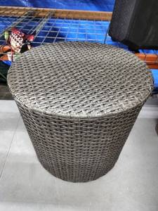 lot 1876 image: Grey Hollow Wicker Ottoman