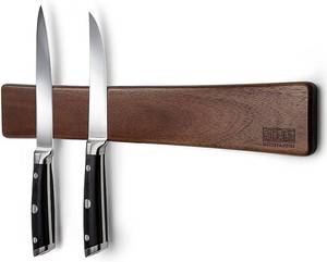 lot 1905 image: HOSHANHO Magnetic Knife Strips, Magnetic Knife Holder for Wall 16 Inch, Acacia Wood Knife Magnetic Strip Use as Knife Bar, Knife Holder for Kitchen Utensil Organizer