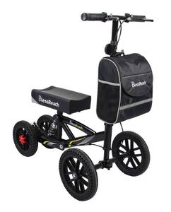 lot 1910 image: BlessReach Knee Scooter, All Terrain Foldable Knee Scooter Walker Economical Knee Walker for Foot Injuries Compact Crutches Alternative Black
