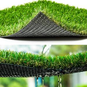 lot 1921 image: FREADEM Artificial Grass Synthetic Thick Fake Grass Rug 4 FT x 6 FT, Dog Artificial Turf Grass Mat with Drainage, for Outdoor Lawn, Garden, Patio, Landscape, Balcony, Pet Mat, 1.38 Pile Height