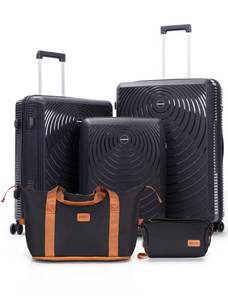 lot 1933 image: CONCEPTEN Luggage Sets 3 Piece, Suitcases with Wheels, Hardshell Suitcase Set, PP Carry on Luggage Set with TSA Lock, Travel Luggage