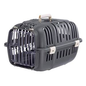 lot 1936 image: Ferplast Jet Pet Carrier Value Dog Carrier Suitable for XS Dog Breeds & Small Cats, Assembled Dimensions 22L x 14.5W x 13H inches, Gray, (73043021PBUS)
