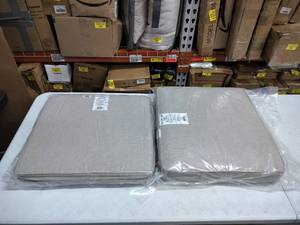 lot 2652 image: Hampton Bay Outdoor Tan Furniture Cushions (2 Pack) 20 Inch X 22 Inch