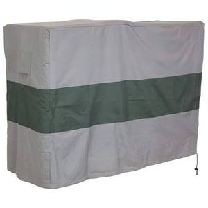lot 2670 image: Sunnydaze Outdoor Weather-Resistant Heavy-Duty Polyester with PVC Backing Firewood Log Rack Cover - 4 2 - Gray and Green