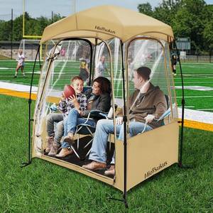 lot 2674 image: Sports Tent, MioTsukus Instant Weather Proof Pod, Pop Up Bubble Clear View Tent, All Weather Shelter with Extra Top Cover for Soccer, Football, and Other Outdoor Events- 13 People
