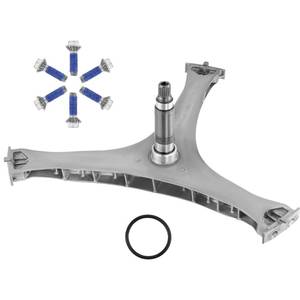 lot 2675 image: AMI PARTS DC97-17004B DC97-17004C DC97-17004D Washer Flange Shaft Assembly&(6pcs) DC60-40137A Washing Machine Hex Bolt Compatible with Samsung Spider Arm (Missing Ring)