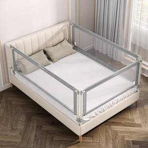 lot 2681 image: Ixdregan Bed Rail for Toddlers - 2023 SafePlus Toddler Bed Rail with Adjustable Height, Independent Lift Baby Bed Rail Guard, CompatMax Bed Rails for King Full Twin Queen Bed (55.1,Gray,1 Piece)