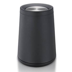 lot 2695 image: BRIEFHUMAN Household Swing Black Bathroom Trash Can��Brushed Stainless Steel��10 L3 Gallen��Garbage Can with Flipping Lid�� for Indoor or Commercial Use, Kitchen,Modern��Living Room,Bedroom