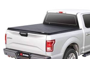 lot 2788 image: Xcover Soft Locking Roll Up Truck Bed Tonneau Cover, Compatible with 2004-2014 Ford F150, 2006-2014 Lincoln Mark LT Pickup 5.5 Ft Bed