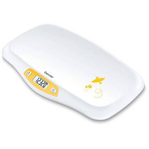 lot 2789 image: Beurer BY80 Digital Baby Scale, Infant Scale for Weighing in Pounds, Ounces, or Kilograms up to 44 lbs with Hold Function, Pet Scale for Cats and Dogs