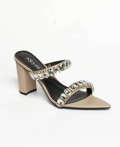 lot 2808 image: Smash Shoes Womens Crystal Embellished Dress Sandals - Extended sizes 11 Womens Shoes