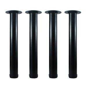 lot 4717 image: QLLY 16 inch Adjustable Metal Bench Legs, Coffee Table Leg, End Table Leg, Furniture Leg Set, Set of 4 (Black)