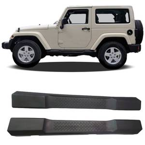 lot 4737 image: GaeaAuto Running Boards Drop Side Steps Bars for 2007-2017 Jeep Wrangler JK 2 Door