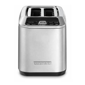 lot 4762 image: Cuisinart CPT-520 2-Slice Motorized Toaster, Stainless SteelBlack - Retail $79.83