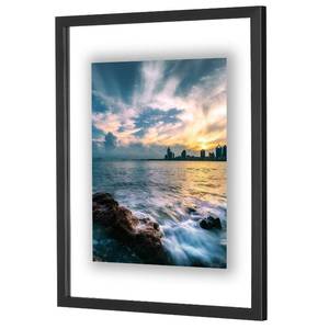 lot 4771 image: ONE WALL 16x20 Inch Floating Frame, Black Wood Double Glass Float Picture Frame Display 16x2011x14 Inch Photos or Plant or Petal Specimens for Wall Hanging - Mounting Accessories Included