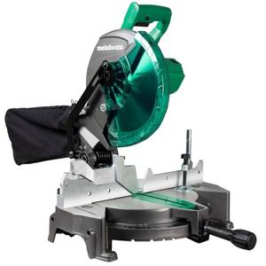 lot 4791 image: Metabo HPT Compound Miter Saw, 10 Miter Saw with Large Table Saw for woodworking, Power saw with 15-Amp Motor, Accurate Miter Angles, 0-45° Bevel, 24T TCT Miter Saw Blade, Positive Stops, C10FCGS - Retail $127.93