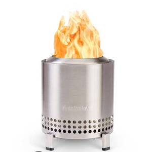 lot 4845 image: Solo Stove - Mesa XL Firepit - Stainless Steel - Retail $99.99