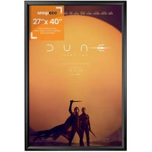 lot 4858 image: SnapeZo Black Movie Poster Frame 27x40 Inches, 1.2 Inch Aluminum Profile, Front-Loading Snap Frame, Wall Mounting, Premium Series