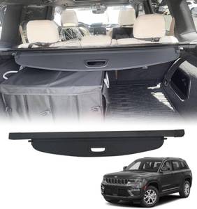 lot 4866 image: Vesul Retractable Cargo Cover Compatible with Jeep Grand Cherokee L 2024 2023 2022 2021 (3 Row) 6XR69TX7AA Security Shade Shield Tonneau Cover Anti-Peeping Luggage Privacy Screen - Retail $108.22