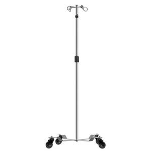 lot 4881 image: Konmee IV Poles with Wheels IV Stands 4 Hooks 4 Legs Rolling Base with Heavy Duty Stainless Steel, Adjustable Height