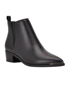 lot 4906 image: Marc Fisher Womens Mady2 Faux Leather Pointed Toe Ankle Boots. Size 6