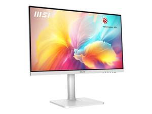 lot 5400 image: MSI Modern MD2412PW 24-inch IPS 1920 x 1080 (FHD) Computer Monitor, 100Hz, Adaptive-Synch, HDR Ready, HDMI, USBC 15W Power Delivery, Speaker, VESA Mountable, Height Adjustable, 1ms, White