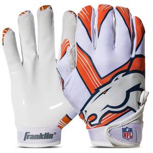 lot 5419 image: Franklin Sports NFL Denver Broncos Youth Football Receiver Gloves