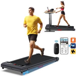lot 5433 image: Walking Pad Treadmill with Incline Voice Controlled Smart Under Desk Treadmill Compatible with ZWIFT KINOMAP WELLFIT App, 2.5HP Portable Desk Treadmill for Home Office Apartment