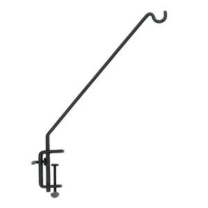 lot 5482 image: A 24 Tall Iron 45 Degrees Angled Rail Mount Pole Black Powder Coat Finish - Achla Designs