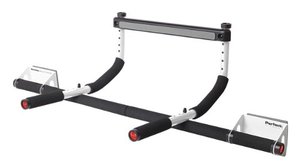lot 5489 image: Perfect Fitness Multi-Gym Doorway Pull Up Bar and Portable Gym System, Original