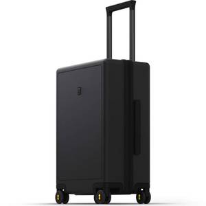 lot 5506 image: LEVEL8 Hard Shell Carry on Luggage Airline Approved, Carry on Suitcases with Wheels, Lightweight Luminous Textured Travel Luggage, Tsa Approved, 20 Inch Small Carry-On, Black (Locked)