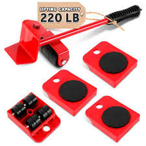 lot 1804 image: Red Furniture Lifter With Wheels