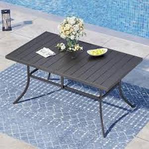 lot 1853 image: Premium Home Solution Outdoor Metal Table In Black